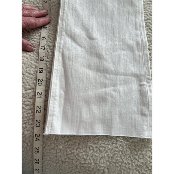 J.CREW Mid-Rise Flare Crop Signature Stretch White Jeans - Picture 14 of 16